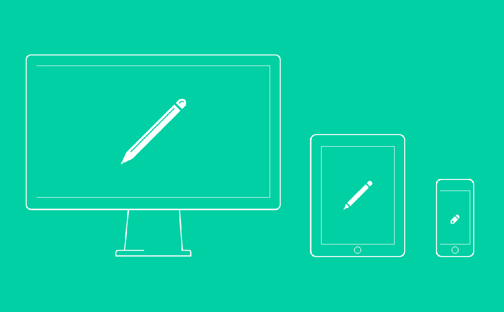 Illustration of responsive design across devices.