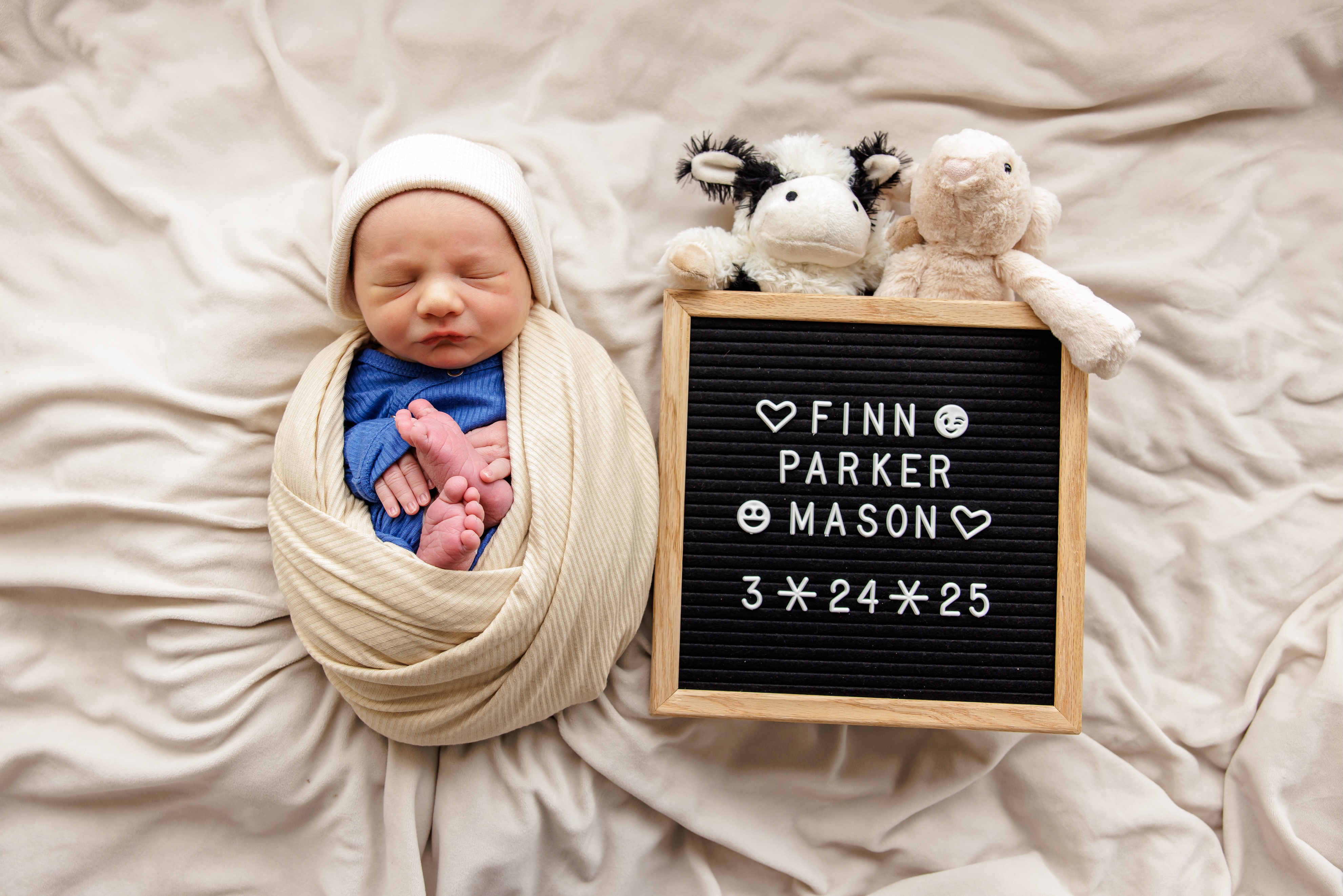 Newborn photo of Finn.